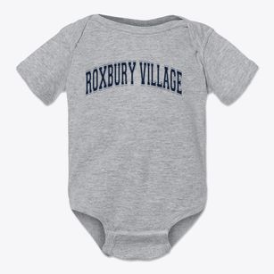 Roxbury Village School Varsity Arch Baby Onesie