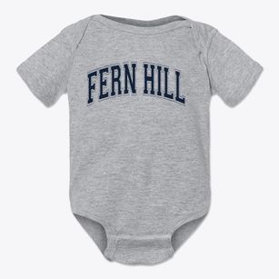 Fern Hill Elementary School Varsity Arch Baby Onesie