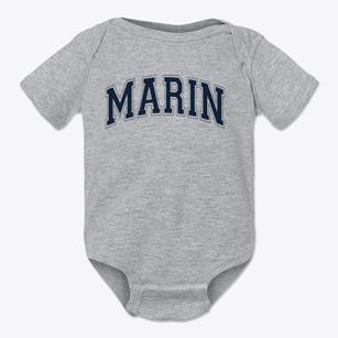 Marin Academy Varsity Arch Baby Onesie