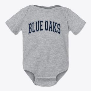 Blue Oaks School Varsity Arch Baby Onesie