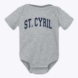 Saint Cyril School Varsity Arch Baby Onesie