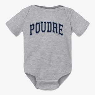 Poudre Community Academy Varsity Arch Baby Onesie