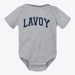 Lavoy Exceptional Center Varsity Arch Baby Onesie
