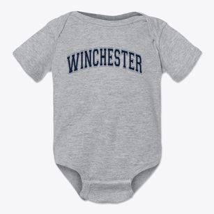 Winchester Village Elementary School Varsity Arch Baby Onesie