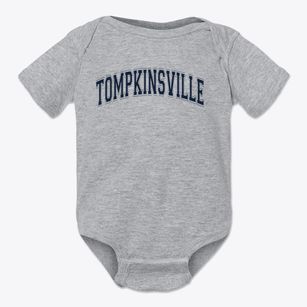 Tompkinsville Elementary School Varsity Arch Baby Onesie
