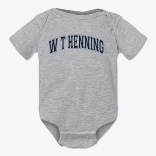 W T Henning Elementary School Varsity Arch Baby Onesie