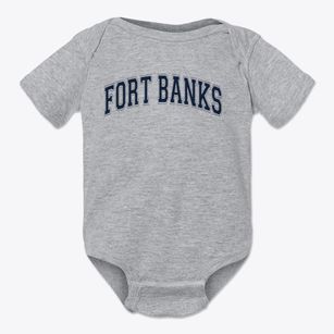 Fort Banks Elementary School Varsity Arch Baby Onesie