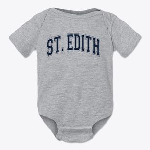 St. Edith Varsity Arch Baby Onesie