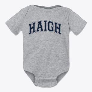 Haigh Elementary School Varsity Arch Baby Onesie
