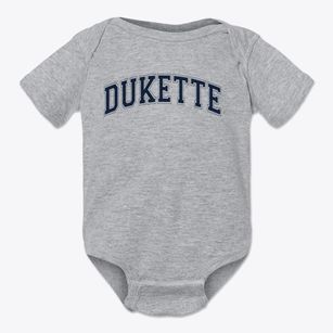 Dukette Catholic School Varsity Arch Baby Onesie