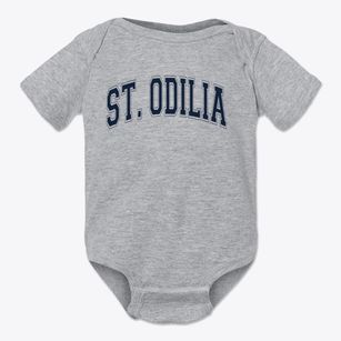 Saint Odilia Catholic School Varsity Arch Baby Onesie
