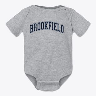 Brookfield Elementary School Varsity Arch Baby Onesie