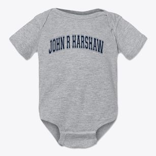 John R Harshaw Primary School Varsity Arch Baby Onesie