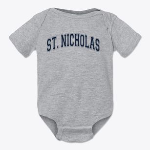 St Nicholas Parish Varsity Arch Baby Onesie
