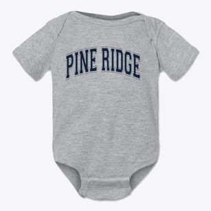 Pine Ridge Elementary School Varsity Arch Baby Onesie