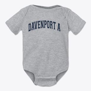 Davenport A+ School Varsity Arch Baby Onesie