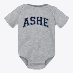 Ashe Christian School Varsity Arch Baby Onesie