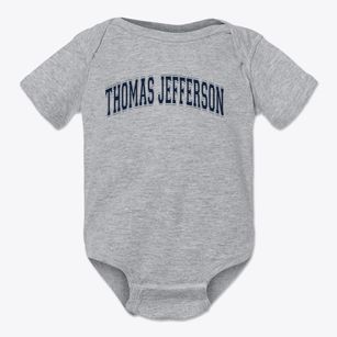 Thomas Jefferson Middle School Varsity Arch Baby Onesie
