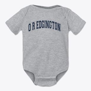 O R Edgington Elementary School Varsity Arch Baby Onesie