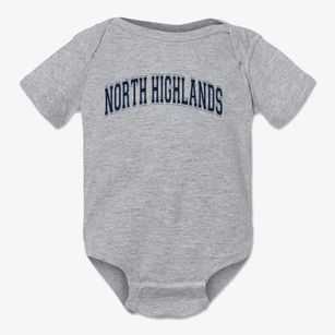 North Highlands Elementary School Varsity Arch Baby Onesie