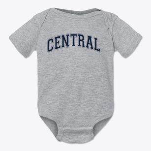 Central Elementary School Varsity Arch Baby Onesie