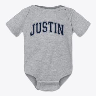 Justin Elementary School Varsity Arch Baby Onesie
