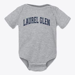 Laurel Glen Elementary School Varsity Arch Baby Onesie
