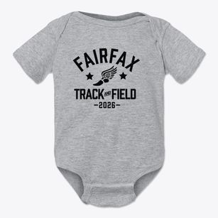 Fairfax School Track and Field Baby Onesie