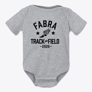Fabra Elementary School Track and Field Baby Onesie