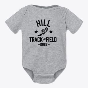 Hill Elementary School Track and Field Baby Onesie