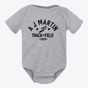 A J Martin Elementary School Track and Field Baby Onesie