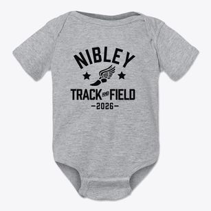 Nibley Elementary School Track and Field Baby Onesie