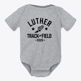 Luther Memorial School Track and Field Baby Onesie