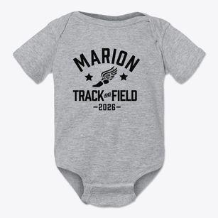 Marion Academy Track and Field Baby Onesie