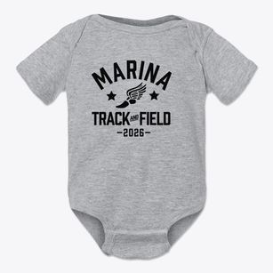 Marina Middle School Track and Field Baby Onesie