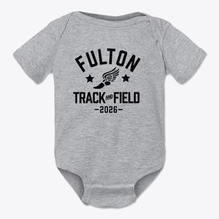 Fulton Elementary School Track and Field Baby Onesie