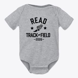 Read Middle School Track and Field Baby Onesie