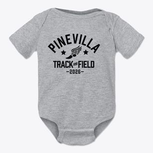 Pinevilla Elementary School Track and Field Baby Onesie