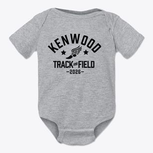 Kenwood K-8 Center Track and Field Baby Onesie