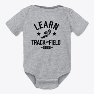 Learn Charter School Track and Field Baby Onesie