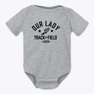 Our Lady Of The Snows School Track and Field Baby Onesie