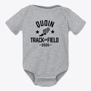 Quoin Elementary School Track and Field Baby Onesie