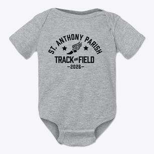 St Anthony Parish Track and Field Baby Onesie