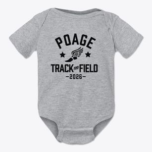 Poage Elementary School Track and Field Baby Onesie
