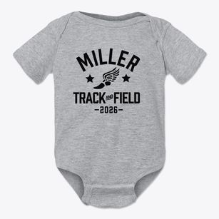 Miller School Track and Field Baby Onesie