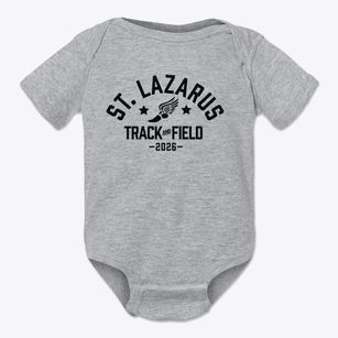 St. Lazarus School Track and Field Baby Onesie