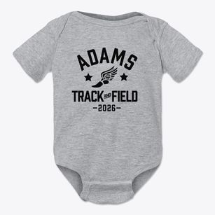 Adams Elementary School Track and Field Baby Onesie