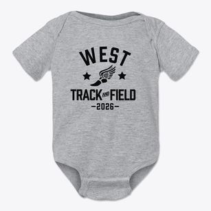 West Elementary School Track and Field Baby Onesie
