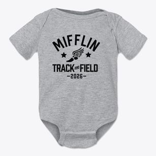 Mifflin Elementary School Track and Field Baby Onesie
