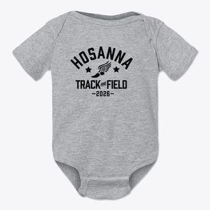 Hosanna Christian School Track and Field Baby Onesie